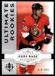 2007-08 Upper Deck Ultimate Collection Cody Bass Rookie /499 Ottawa Senators