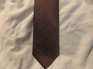 $195 ERMENEGILDO ZEGNA MENS 100% SILK TIE HAND MADE IN  ITALY   - Picture 1 of 4