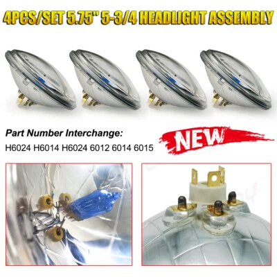 4 piezas faros para Chevy Impala Bel Air 1962-1975 5,75" 5-3/4" pulgadas - haz alto/bajo Foto 1 de 4