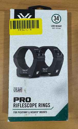 US Cerakote | Vortex Pro Series 34mm Low Weaver Style Scope Rings Smoked Bronze PR34-L
