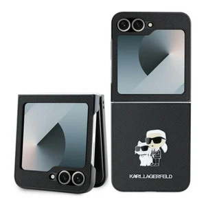 Phone Case Galaxy Z Flip 6 Karl Lagerfeld Plastic Black Figures Metal - Picture 1 of 8