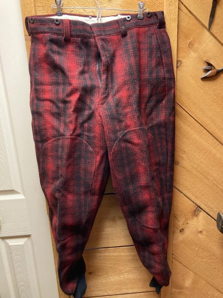 Vintage Woolrich 38x31 Wool Buffalo Plaid Hunting Pants NEVER WORN Classic - Image 1 of 4