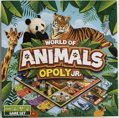 New in Box World of Animal-opoly  Age 6+ Board Game Sealed Holiday Gift Idea - Image 1 of 4