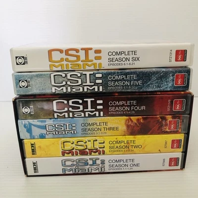 CSI Miami DVD Series Season 1 2 3 4 5 6 Box Set - Region 4 - VGC - Free Post - image 1 of 4