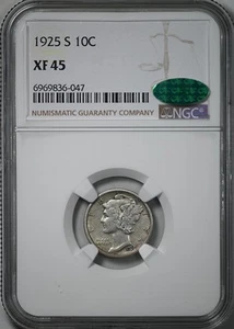 1925-S Mercury Dime 10C NGC XF45 CAC - Picture 1 of 5