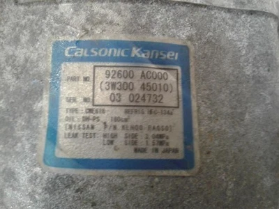 Compresor de aire acondicionado 2003 03 Infiniti G35 92600-ac000  Foto 1 de 4