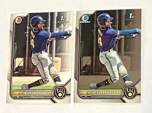 Jackson Chourio Prospect RC 2022 Bowman Chrome + Paper Brewers - Bild 1 von 2