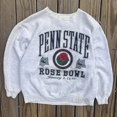 Sudadera de Colección Años 90 Penn State Fútbol Rose Bowl Cuello Redondo Para Hombre’s XL Foto 1 de 4