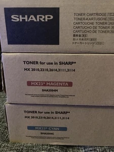 Sharp Magenta Toner Set Yellow Cyan MC23 MX-23GT-YA - Photo 1/3