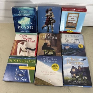 Lot of 9 CD audio Books Love,thrills, Mystery stories Ab14 - Picture 1 of 9
