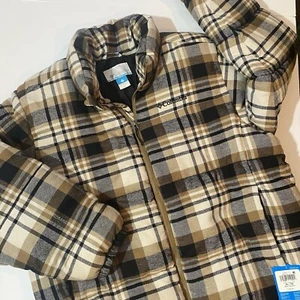 NWT Columbia Men’s Puffect Novelty Plaid Puffer Jacket Full Zip Size XL $150 - Picture 1 of 13