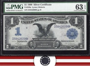 1899 $1 SILVER CERTIFICATE "BLACK EAGLE" PMG 63 EPQ Fr 226a DATE BELOW 26098 - Picture 1 of 3