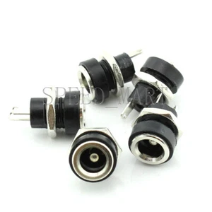 5 PCS NEW 5.5mmx2.1mm Female DC Power Supply Jack Socket Panel Mount Connector - Picture 1 of 4