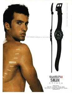2001 VINTAGE PRINT AD - SWATCH SKIN CHRONO WATCH AD - THINNEST CHRONO IN WORLD - Picture 1 of 1