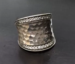 Anello sella JOHN HARDY Palu $1.495 argento sterling 925 e ANELLO CON DIAMANTI * 5,5 - Foto 1 di 7
