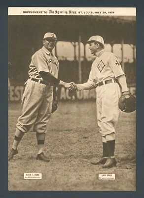 Suplemento de noticias deportivas 1909 M101-2 Denton (Cy) Young & Louis Criger Foto 1 de 2