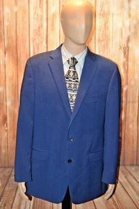 Lauren Ralph Lauren Men Blue Wool 2 Front Button Sports Coat Sz 44L - Picture 1 of 14