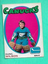 (1) DUNC WILSON 1971-72 O-PEE-CHEE # 24 LEAFS GOALIE ROOKIE CREASED (G9455)