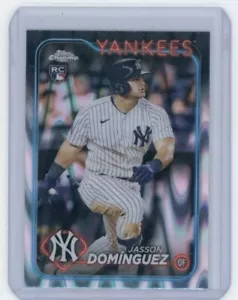 2024 Topps Chrome #89 Jasson Domínguez Raywave Refractor Rookie RC - Picture 1 of 2