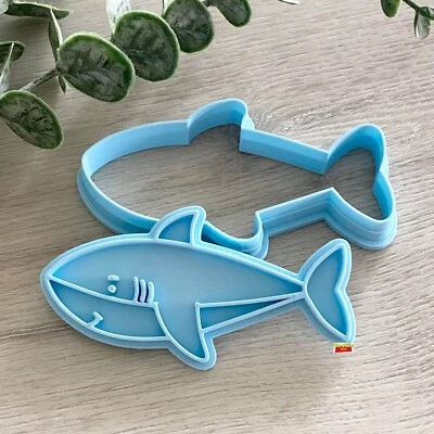 Shark Cookie Cutter & Fondant Stamp - Marine Ocean Animal Birthday Party Favors - image 1 of 3