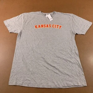 Kansas City Adult XL Heather Gray Short Sleeve Crew Neck Graphic T-Shirt NWT - Picture 1 of 9