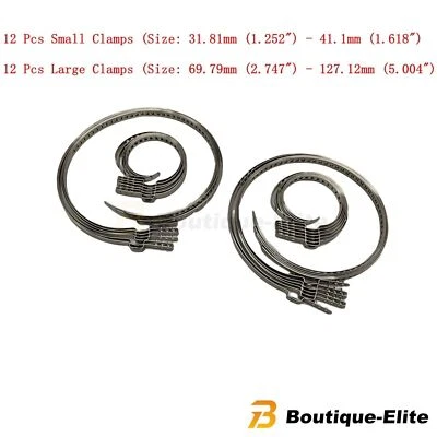 24Pcs Universal Adjustable Axle CV Joint Boot Crimp Clamps Small + Large Kits US - Image 1 of 4