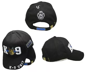 Unidad K-9 Línea Azul Delgada Policía EE. UU. Parche Línea Azul Lateral Gorra Sombrero - Imagen 1 de 6