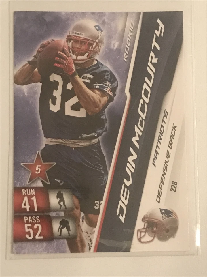 2010 Adrenalyn XL Devin McCourty #228 Rookie RC New England Patriots Card - Image 1 of 2