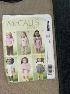 Sewing Pattern M6526 "18" Doll Clothes" McCall's Crafts Sewing Pattern UNCUT - Picture 1 of 4