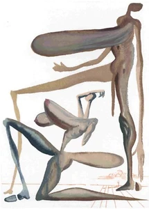 SALVADOR DALI ARCHIVES AUTH. - PURGATORY 22 "Prodigality" Dante's Divine Comedy - Picture 1 of 6