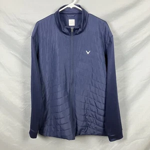 Callaway Peacoat Mens XXL Quilted Hybrid Full Zip Jacket Golf Blue Outdoorcore - Picture 1 of 11
