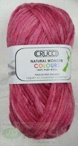 Crucci Natural Wonder Colours Knitting Yarn, 100% Pure Wool, 100g Ball #51 RED - Picture 1 of 1