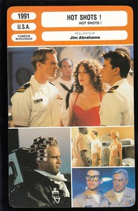 HOT SHOTS! (1991) PHOTO FRENCH MR. CINEMA MOVIE CARD Charlie Sheen Cary Elwes
