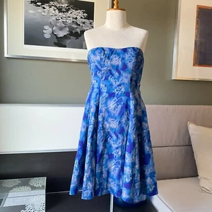 - Alexander McQueen for Target Blue Strapless Party Dress Size 1 - Picture 1 of 7