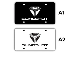 SLINGSHOT Lettering Black Novelty License Plate, Custom Made of Aluminum - Picture 1 of 11