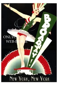 1926 ART DECO NOUVEAU NEW YORK BROADWAY THEATER ADVERTISING 11X17 POSTER LITHO - Picture 1 of 1