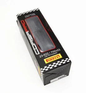 Clinador de neumáticos para bicicleta de carretera Pirelli Corsa Pro 700cx23c neumático plegable negro - Imagen 1 de 5