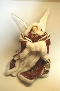 Ángel de Navidad vintage Dillards rojo y blanco 19" HG80335 - Imagen 1 de 7