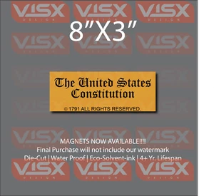 The United States Constitution MAGNET Bumper sticker funny 2nd amendment gun nra - Picture 1 of 1