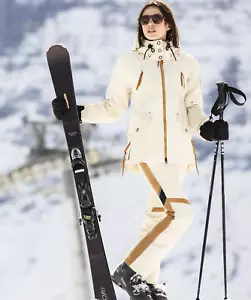 NWT $699 OBERMEYER Women's Meribel Down Winter Ski Jacket in Sandbar Size 8 - Picture 1 of 10