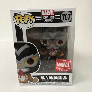 Funko POP! Marvel Lucha Libre El Venenoide (Metallic) #707 Collector Corps NEW - Picture 1 of 6