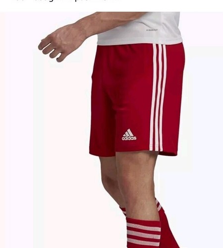 Men's Adidas Squadra 21 Shorts Size Small Red White NEW Orig $22