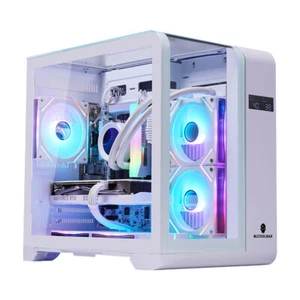 Transparent PC Case With CPU/GPU Temperature LED Display Desktop Computer Tower - Bild 1 von 14