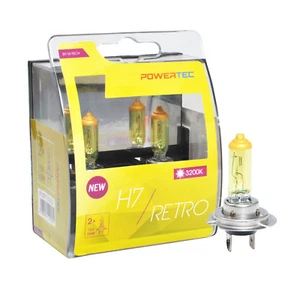 Juego de 2 bombillas halógenas doradas Powertec retro H7 PTZRT7-DUO 12V 55W - Imagen 1 de 4