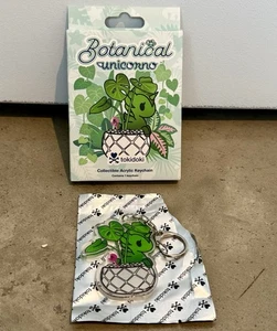 Portachiavi Tokidoki Botanical Unicorno Deliciosa Monstera 2,5" acrilico NUOVO - Foto 1 di 2