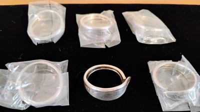 "ADAM" ONEIDA SILVERPLATE FLATWARE - 6 NAPKIN RINGS - Image 1 of 4