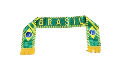 Bufanda Brasil satinada estampada. Nueva Foto 1 de 3