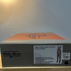 White River Fly Shop drei Gabeln Lug Sole Chest Waders Herren 8R - Bild 1 von 5