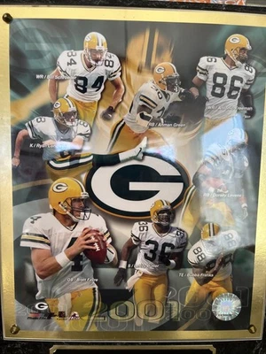 Placa del equipo Green Bay Packers 2001 con imágenes del jugador Foto 1 de 4