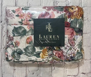 NEU Ralph Lauren Home One FULL Flat Sheet Bettwäsche Floral Flower 200 Fäden Vintage - Bild 1 von 1